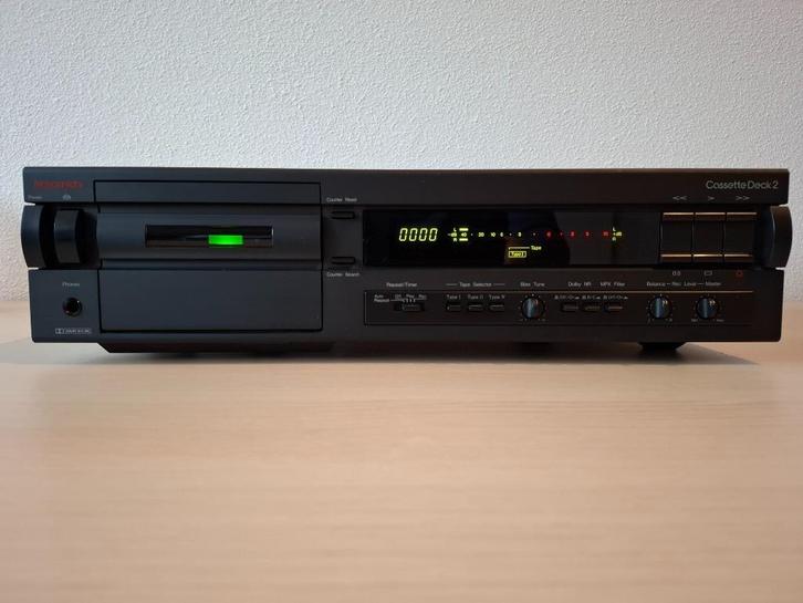 Nakamichi Deck 2 cassettedeck, Audio, Tv en Foto, Cassettedecks, Enkel, Overige merken, Tiptoetsen, Tape counter, Ophalen of Verzenden