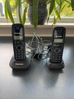 2 draadloze goed werkende Panasonic telefoons, Ophalen, Gebruikt, 2 handsets