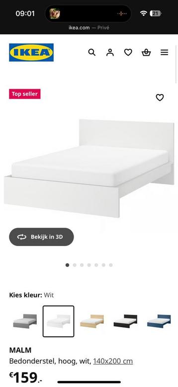 Wit Malm 140 bed ikea