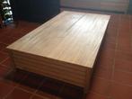 NIEUWE BLANK TEAK SALONTAFEL MET 2 grote lades FLAMANT, Ophalen, Gielen, Nieuw, Info@houseofcoco.nl