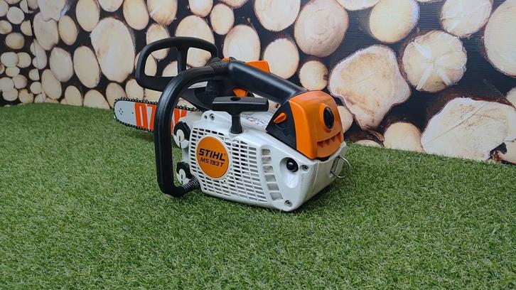 ZEER NETTE Stihl MS 193 T Benzine Tophendel Kettingzaag, Tuin en Terras, Hand-tuingereedschap, Zo goed als nieuw, Overige soorten