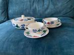 Boerenbont Schaal met Deksel & Soepkommen Setje Keramiek Aar, Antiek en Kunst, Antiek | Keramiek en Aardewerk, Ophalen of Verzenden