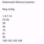 Dekamarkt Minions Kaarten - Gezocht, Ophalen