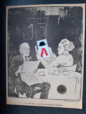 PERSOONSBEWIJS / KARIKATUUR 1941 beschikbaar voor biedingen