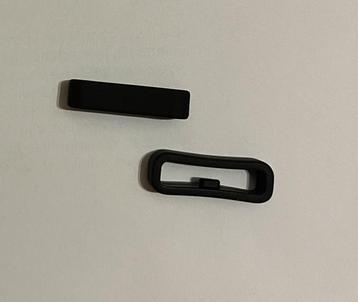 Horlogeband 22mm passant siliconen zwart beschikbaar voor biedingen
