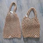 Set van 2 jute shoppers (made in Indonesië, Sieraden, Tassen en Uiterlijk, Tassen | Damestassen, Ophalen of Verzenden, Nieuw, Bruin