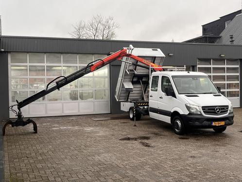 Mercedes-Benz Sprinter 516 2.2 CDI 432 Kipper Laadkraan Palf, Auto's, Bestelauto's, Bedrijf, Te koop, Airconditioning, Centrale vergrendeling