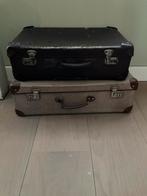 Ouderwetse Koffers - Set van 2, 40 tot 60 cm, 30 cm of meer, Gebruikt, Bruin