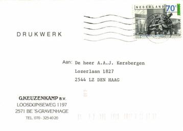 G. Keuzenkamp BV, s-Gravenhage - drukwerk - 1993 geschreven  beschikbaar voor biedingen