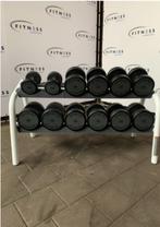 Technogym dumbells | rek | set | Kracht |, Sport en Fitness, Fitnessmaterialen, Ophalen of Verzenden, Gebruikt, Benen, Dumbbell