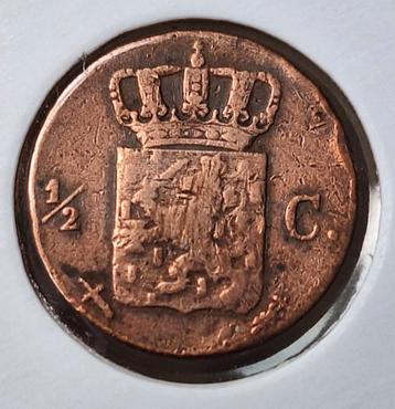 Nederland 1/2 cent 1859 Willem III  beschikbaar voor biedingen