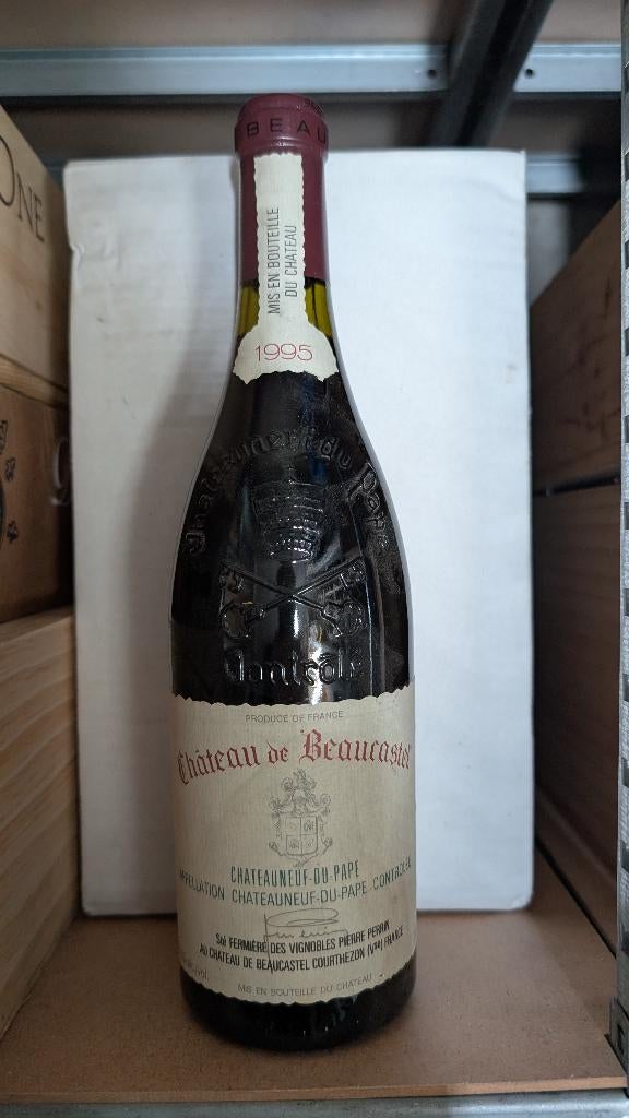 1995 Chateau de Beaucastel Chateauneuf-du-Pape, Frankrijk, Ophalen of Verzenden, Zo goed als nieuw, Rode wijn