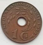 1  Cent 1939 Nederlands Indië Prachtige Oude Vintage Munt, Ophalen of Verzenden