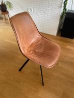 Leren eetkamerstoelen 2 keer 4 stuks (eettafel ook te koop), Ophalen, Zo goed als nieuw, Leer