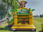 Springkussen te huur met glijbaan (jungle aap), Ophalen of Verzenden, Gebruikt, Overige