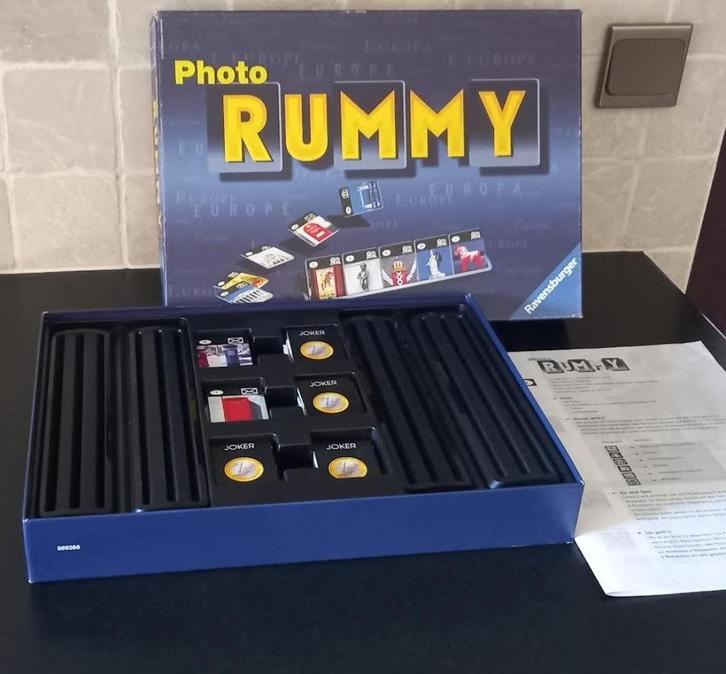 Spel Photo Rummy van Ravensburger, Hobby en Vrije tijd, Gezelschapsspellen | Bordspellen, Gebruikt, Drie of vier spelers, Ophalen of Verzenden