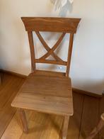 4 teak houten stoelen, Ophalen, Bruin, Natuurlijk, Zo goed als nieuw