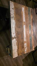 Industriële Salontafel met Wielen, Ophalen, 100 tot 150 cm, Nieuw, 50 tot 100 cm