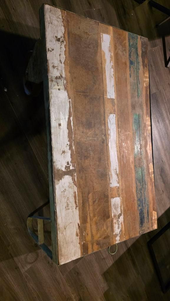 Industriële Salontafel met Wielen, Huis en Inrichting, Tafels | Salontafels, Nieuw, Minder dan 50 cm, 50 tot 100 cm, 100 tot 150 cm
