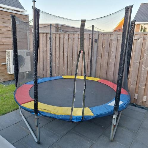 Trampoline met vangnet diameter 245 cm, Kinderen en Baby's, Speelgoed | Buiten | Trampolines, Zo goed als nieuw, Ophalen