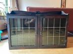 Antieke kast met Glazen Deuren, Glas, 50 tot 100 cm, Minder dan 100 cm, 25 tot 50 cm