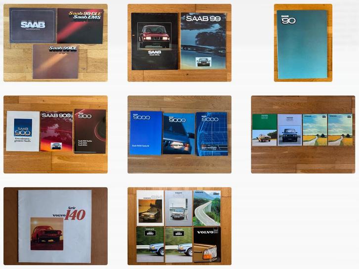 Folders Saab 99, 90, 900, 9000 en Volvo 66, 140 en 260, Boeken, Auto's | Folders en Tijdschriften, Gelezen, Algemeen, Ophalen