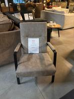 Grijze fauteuil met zwart frame - Showroomopruiming, Ophalen, Gebruikt, Metaal, Eén
