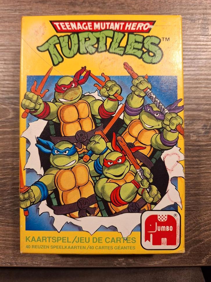 Teenage Mutant Hero Turtles kaartspel
compleet 1990 Jumbo, Hobby en Vrije tijd, Gezelschapsspellen | Kaartspellen, Gebruikt, Ophalen of Verzenden