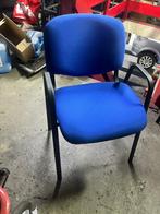 Vergader stoelen 6x blauw netjes, Huis en Inrichting, Stoelen, Blauw, Ophalen of Verzenden, Zo goed als nieuw, Stof