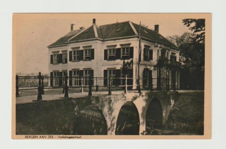 A 10 Bergen aan Zee. Volkshogeschool, Verzamelen, Ansichtkaarten | Nederland, Ongelopen, Noord-Holland, 1940 tot 1960, Ophalen of Verzenden