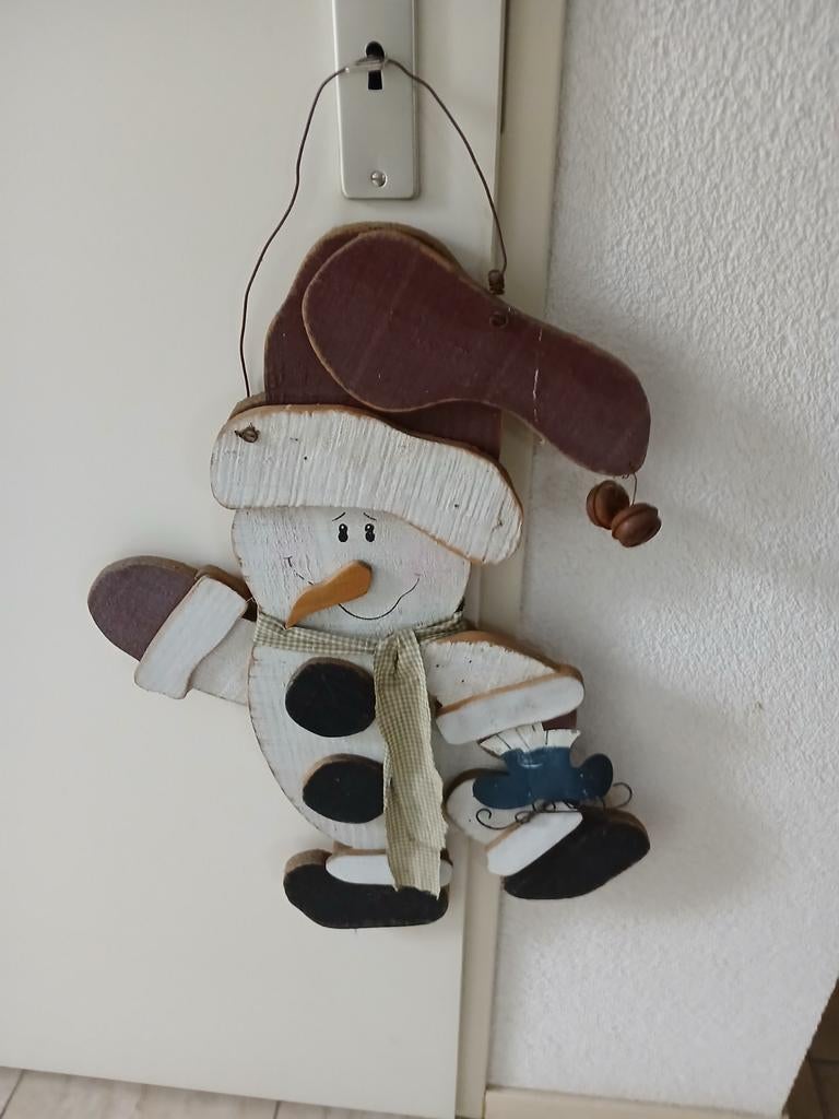 Houten sneeuwpop, Ophalen of Verzenden