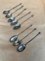 8 theelepeltjes waarvan 5 met D.E. HH 100 stempel, Gebruikt, Onbekend, Ophalen of Verzenden, Onbekend