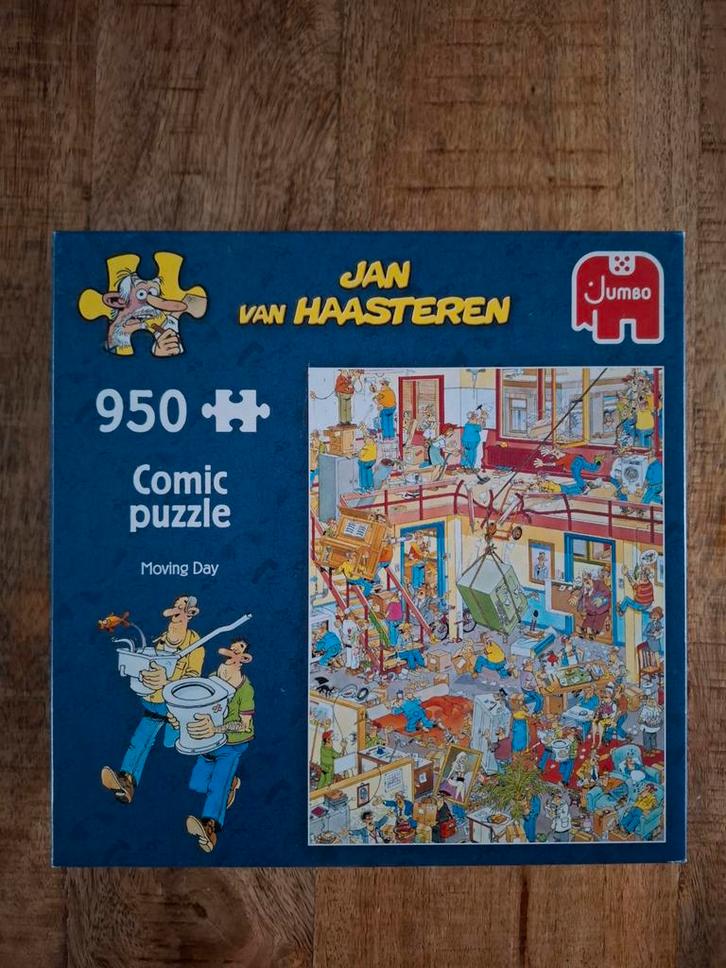 Jan van Haasteren - Moving Day (950 stukjes), Hobby en Vrije tijd, Denksport en Puzzels, Zo goed als nieuw, Legpuzzel, 500 t/m 1500 stukjes