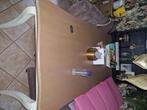 Landelijk mooie eettafel creme bruin 200/150, Huis en Inrichting, Tafels | Eettafels, Ophalen, Teakhout, 50 tot 100 cm, Zo goed als nieuw