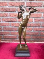 bronzen prachtbeeld! mannelijk naakt, naar: Michelangelo, Antiek en Kunst, Ophalen of Verzenden