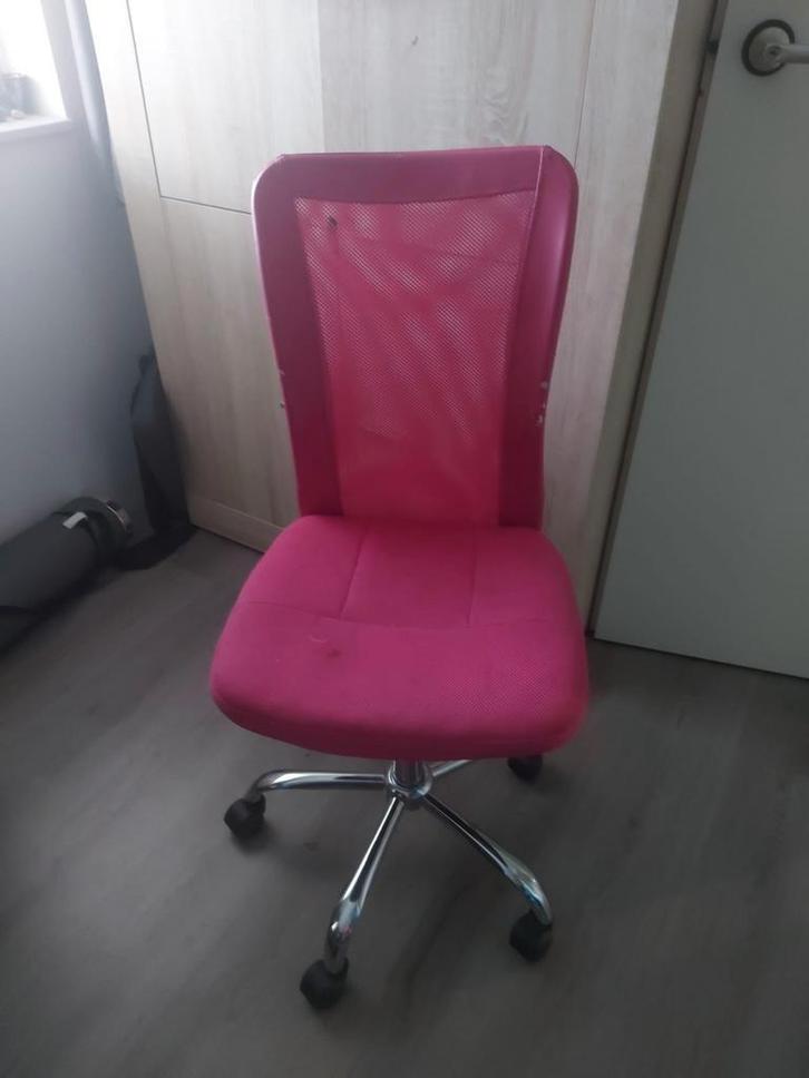 Roze Bureaustoel - Comfortabel en Stijlvol, Huis en Inrichting, Bureaustoelen, Gebruikt, Bureaustoel, Roze, Ergonomisch, Ophalen
