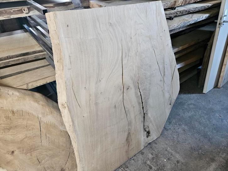 2x Amerikaans Eiken Boomstamblad - 6.5cm dik!, Doe-het-zelf en Verbouw, Hout en Planken, Nieuw, Plank, Eiken, Minder dan 200 cm
