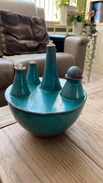 Prachtige olielamp, keramiek, uniek exemplaar beschikbaar voor biedingen