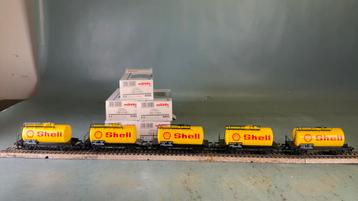 5 stuks marklin ho SHELL Ketelwagens 4442 nieuw in doos. beschikbaar voor biedingen