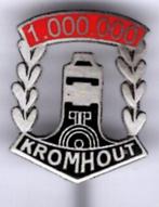 Kromhout rood email op zilverkl vrachtwagen speldje ( E_018), Verzamelen, Verzenden, Zo goed als nieuw, Transport, Speldje of Pin