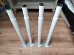 OLOV verstelbare tafelpoten wit 4x, Ophalen, Rond, 50 tot 100 cm, 50 tot 100 cm