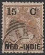 Ned.Indië 1900 33 Wilhelmina 15c op 15c, Gest, Postzegels en Munten, Postzegels | Nederlands-Indië en Nieuw-Guinea, Ophalen of Verzenden