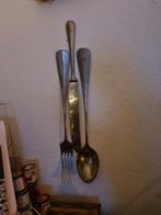 Decoratieve groot verzilverd bestek wanddecoratie, Ophalen, Gebruikt, Overige materialen, Modern