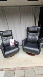 Prominent Toscane sta op relax stoel XL en Small, Huis en Inrichting, Fauteuils, Ophalen, Minder dan 75 cm, Leer, Zo goed als nieuw