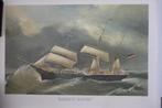 Mooie oude prent van de Barque Henry, Verzamelen, Scheepvaart, Ophalen of Verzenden, Gebruikt, Zeilboot, Kaart, Foto of Prent