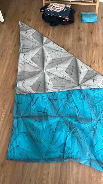 Duo Dekbedovertrek voor1 persoon incl sloop, blauw grijs beschikbaar voor biedingen
