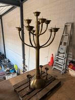 Kandelaar kaars groot koper antiek, Antiek en Kunst, Ophalen of Verzenden, Koper of Brons