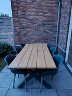 6 antraciete kuipstoeltjes voor in de tuin, Tuin en Terras, Tuinstoelen, Ophalen of Verzenden, Gebruikt, Kunststof