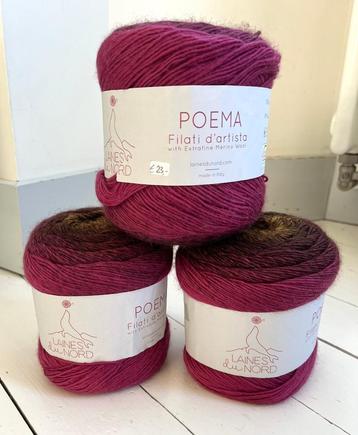 Poema Filati d-artista merino wol 3 bollen 3x150gram beschikbaar voor biedingen