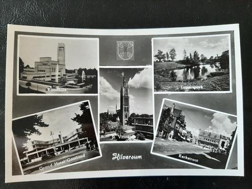 Hilversum, 5 luik, ongelopen, jaren 50-60, fotokaart., Verzamelen, Ansichtkaarten | Nederland, Ongelopen, Noord-Holland, 1940 tot 1960